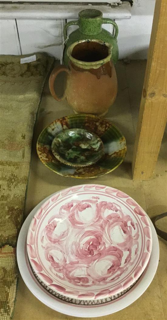 2 pieces of Rye Pottery, Dickerware jug & other items(-)